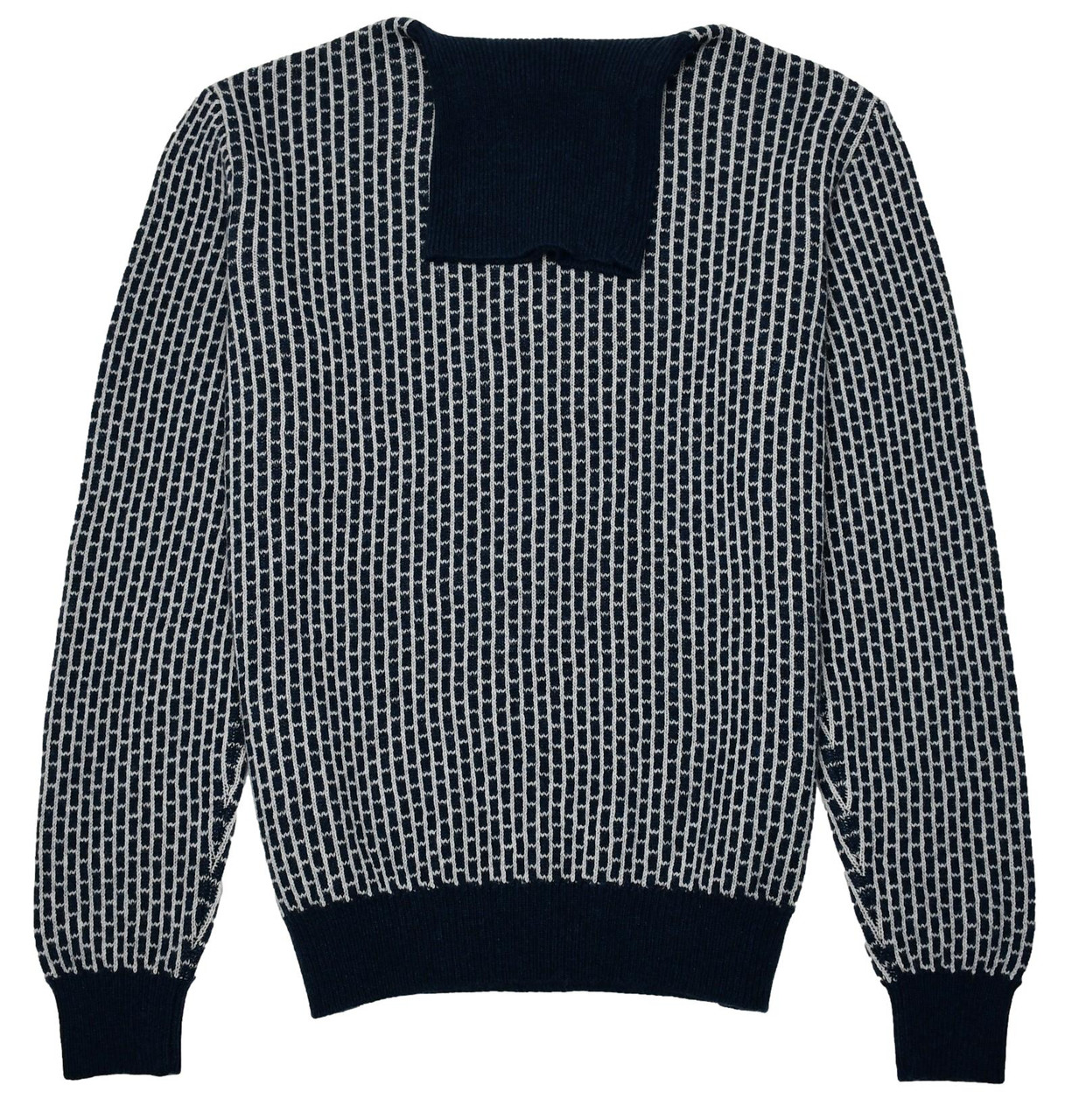 Kiton Napoli Blue Gray Cashmere Turtleneck Sweater